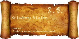 Krivácsy Vivien névjegykártya
