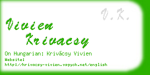 vivien krivacsy business card