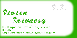 vivien krivacsy business card